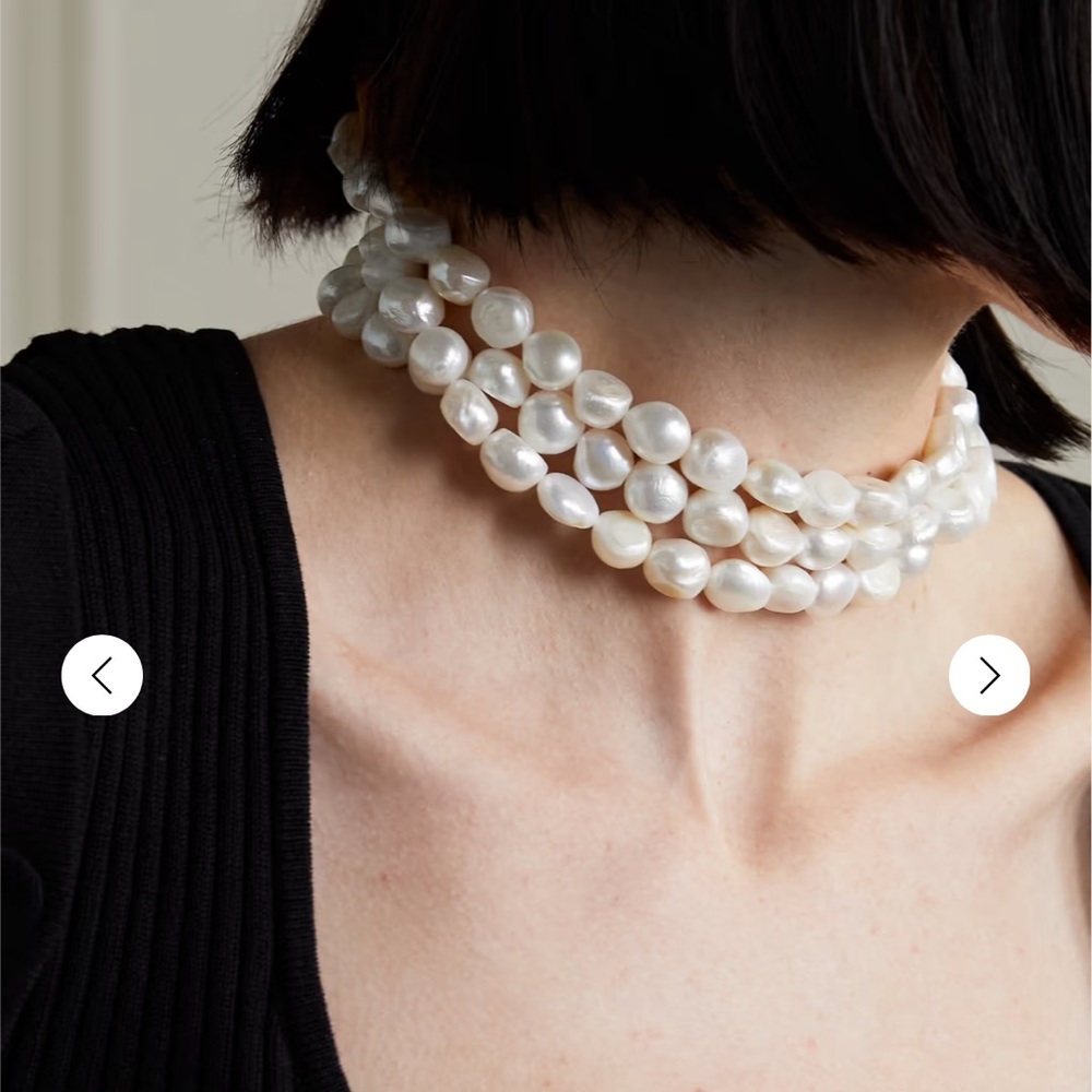 Cult Gaia Nora gold-tone pearl choker